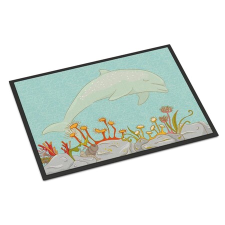 Micasa Dolphin Underwater Scene Indoor or Outdoor Mat 18 x 27 in. MI718688